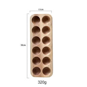 Japanese Style Wooden Double Row Egg Storage Box