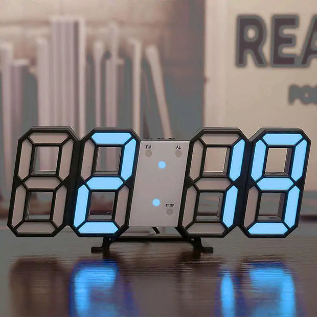 3D LED Digital Wall Clock Home