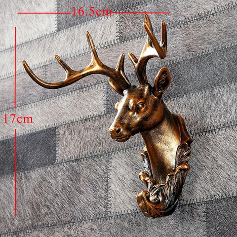 Modern 3D Deer Head Wall Sculpture: Home Decor Accent