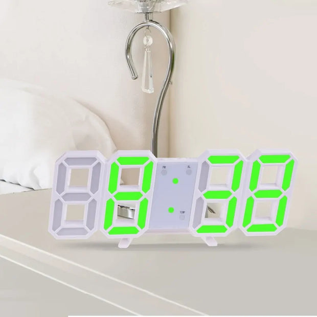 3D LED Digital Wall Clock Home