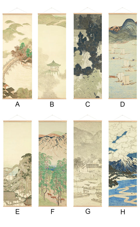 Japanese Ou-Mi Ukiyoe Print Poster Landscape Wall Art Pictures