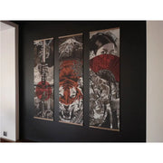 Japanese Samurai Ukiyoe Tiger Canvas Poster Pictures