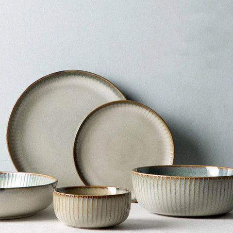 ANTOWALL Japanese Ceramic Plates & Rice Bowl