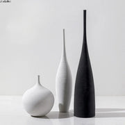 Ceramic Vase Black and White Creative Design Handmade Art Decoration