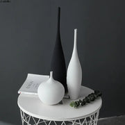 Ceramic Vase Black and White Creative Design Handmade Art Decoration