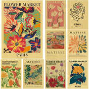 Flower Market Posters Retro Kraft Paper Prints Poster Vintage