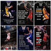 Motivational Basketball Poster Canvas Prints Painting