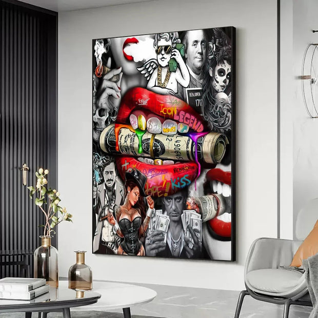 Graffiti Abstract Wall Art Poster Print Canvas