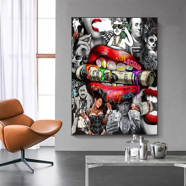 Graffiti Abstract Wall Art Poster Print Canvas