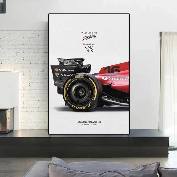 F1 Grand Prix F1-75 racing poster printing racing canvas