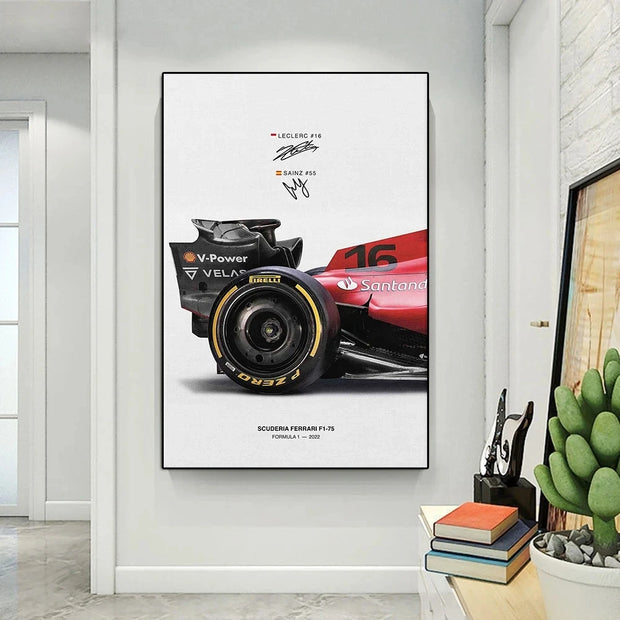 F1 Grand Prix F1-75 racing poster printing racing canvas