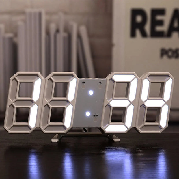 3D LED Digital Wall Clock Home