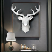 Modern 3D Deer Head Wall Sculpture: Home Decor Accent